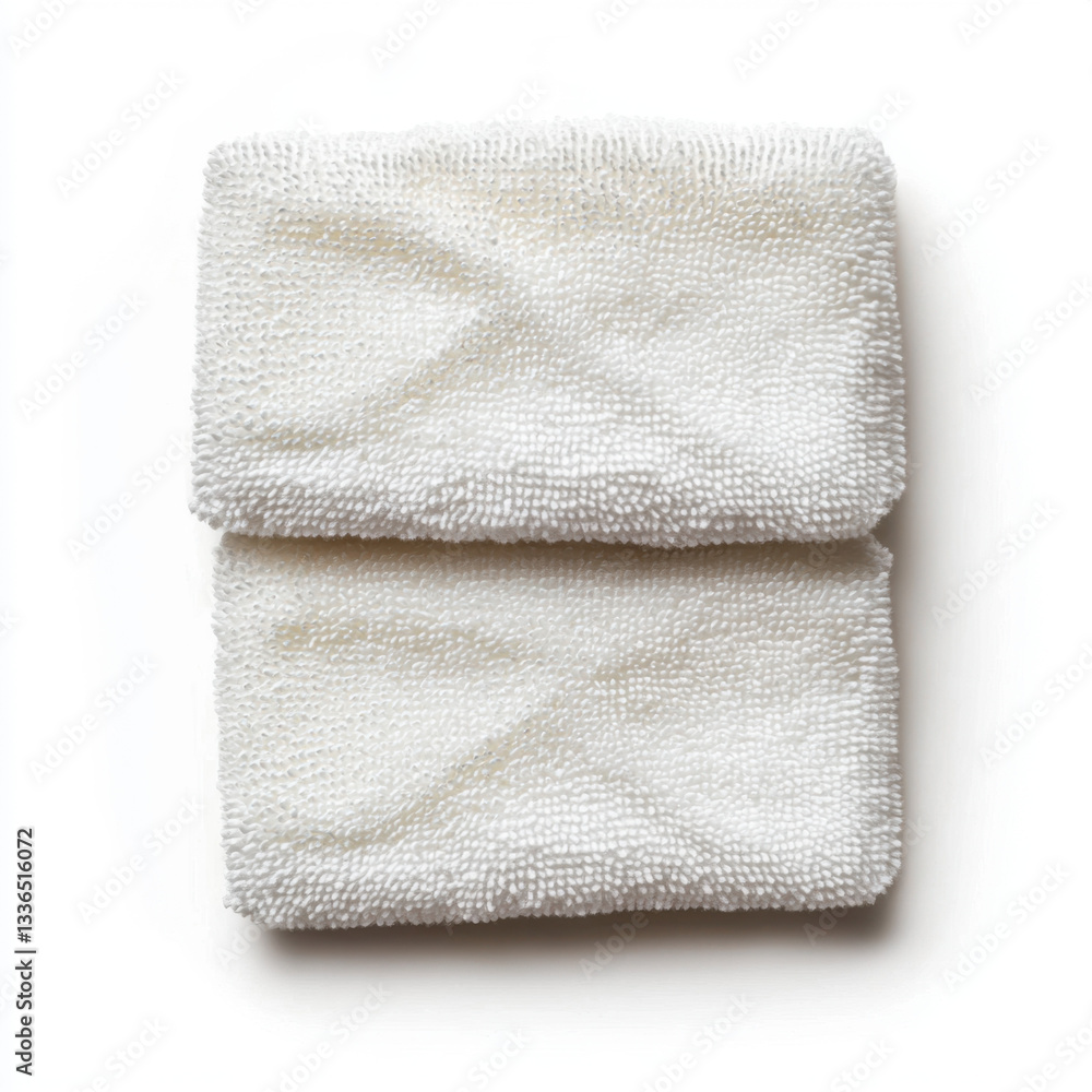 Aufkleber a single white towel on a clean surface with ample copy space, captured in realistic photography to 