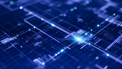 Network connection concept. Internet Communication Big data, Technology Background - 3d rendering.