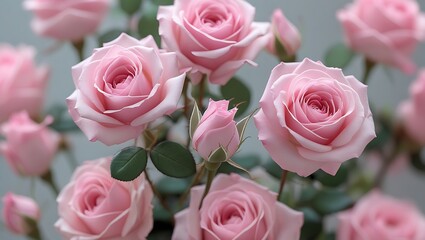 Naklejka premium pink roses in a garden