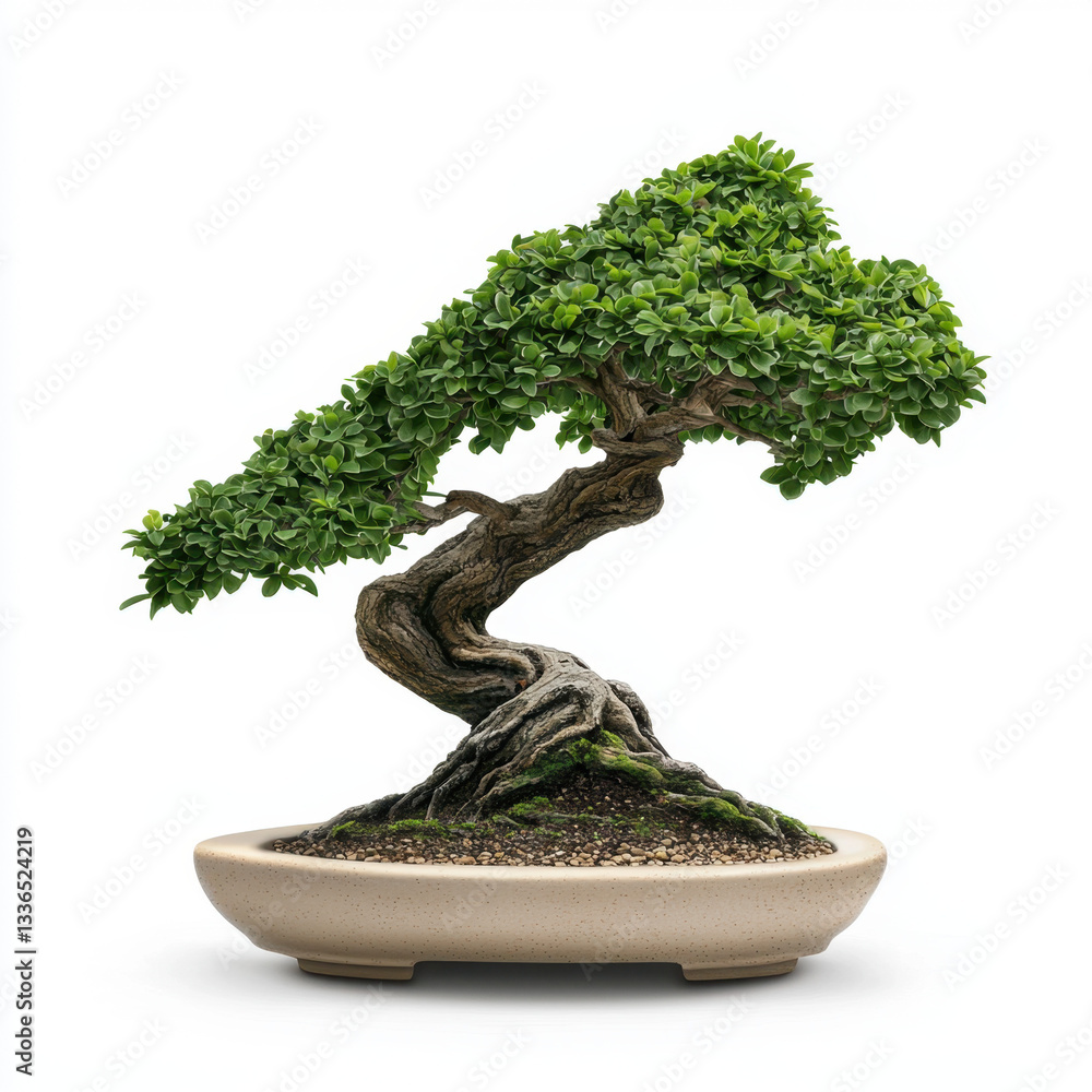 Poster stunning visual of a bonsai tree with beautifully shaped branches and leaves creating a unique natur