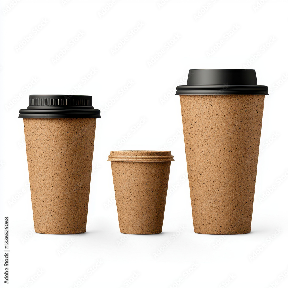 Poster two coffee cups placed side by side with steam rising creating a cozy atmosphere perfect for brandin