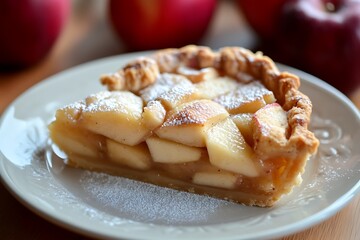 apple pie on a saucer  
