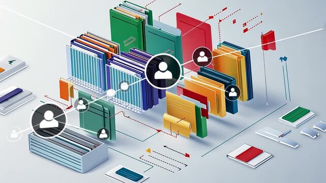 Data Organization: A Visual Representation of Information Management and User Connections