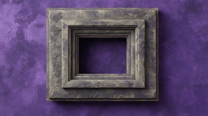Three Stone Picture Frames Centered On A Textured Wall