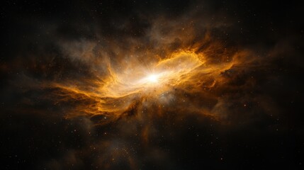 Obraz premium Stunning View of a Protoplanetary Disk Within a Nebula in Deep Space Formation
