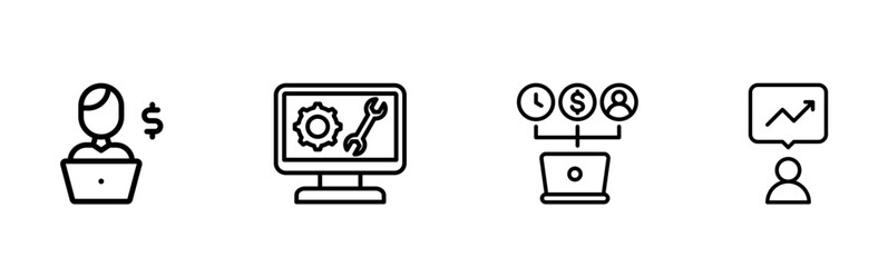 Gig Economy icons Set
