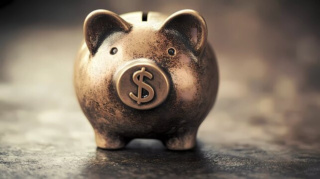Piggy bank with scattered coins, reflecting financial literacy, economic planning, and responsible money-saving habits, perfect for finance-related content, comic-style artwork