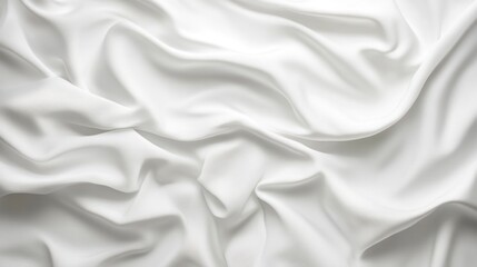 Obraz premium Close-up of soft, white fabric with elegant folds and drapes.