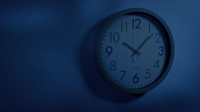 Scary Shadows Over Bedroom Wall Clock, Bad Dreams Concept