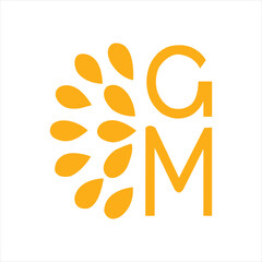 gm letter logo with gm letter icon