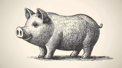 Fototapeta premium Piggy bank with scattered coins, reflecting financial literacy, economic planning, and responsible money-saving habits, perfect for finance-related content, comic-style artwork