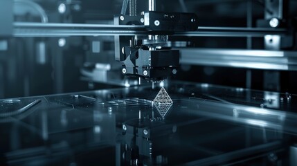 Fototapeta premium Unveiling the Intricate World of 3D Printing Technology Background