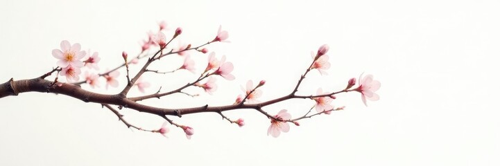 Obraz premium Delicate branches intertwined on white background, nature, organic, branches