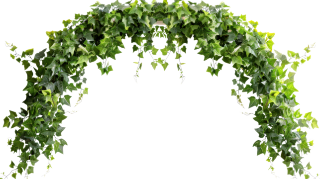 Ivy garland arch hanging with transparent background