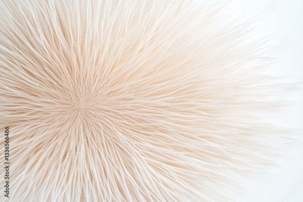 Aufkleber abstract textile design with soft, beige fibers creating a fluffy, textured background ideal for eco