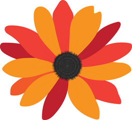 Vibrant Abstract floral illustration, digital floral Vector illustration