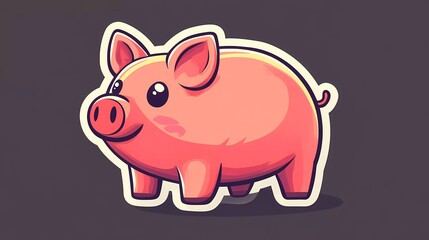 Obraz premium Golden piggy bank with money inside, representing prosperity, economic stability, and financial security, a valuable visual for investment themes, sketchbook style