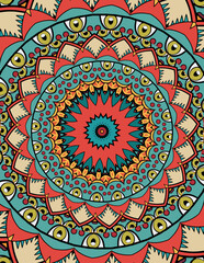 Intricate Mandala Design Featuring Vibrant Colors
