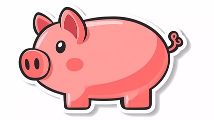 Piggy bank with scattered coins, reflecting financial literacy, economic planning, and responsible money-saving habits, perfect for finance-related content, comic-style artwork