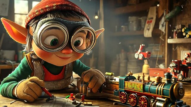 A Christmas Elf's Workshop: Toy Train Construction