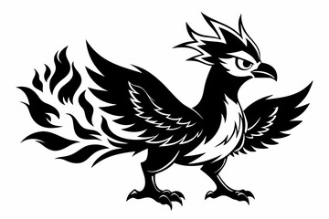 vector illustration of an blaze bird