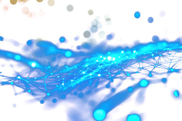 PNG Abstract blue glowing digital network technology background abstract.