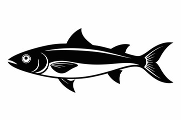 herring fish line art silhouette vector illustration