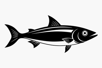 herring fish line art silhouette vector illustration