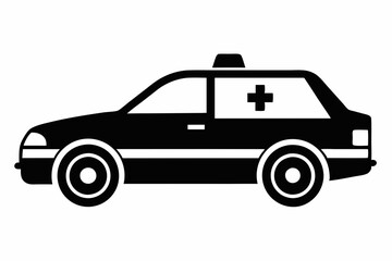 Obraz premium medical health car line art silhouette vector illustration