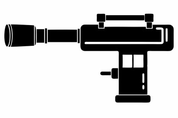 ophthalmoscope line art silhouette vector illustration