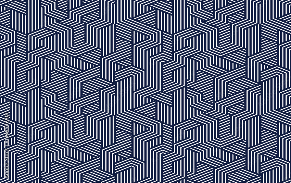 Aufkleber cubic surreal maze seamless pattern, trippy unreal vector geometric abstract background, impossible 