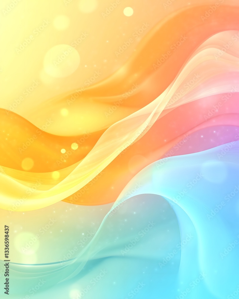 Poster bright and colorful abstract background with soft gradients of yellow