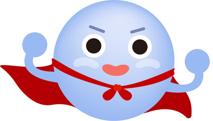 Probiotic Hero Cartoon Character
