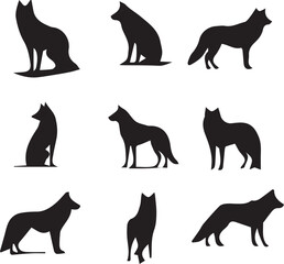 Wildlife animals vector set in natural habitat lion, tiger, elephant, zebra, giraffe, deer, bear, wolf, fox, monkey, leopard, eagle, owl, rhino, nature, safari, jungle, forest, exotic vector design 