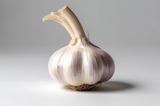 One garlic isolated on white background