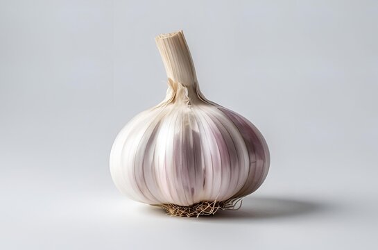 One garlic isolated on white background