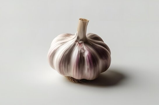 One garlic isolated on white background