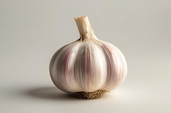 One garlic isolated on white background