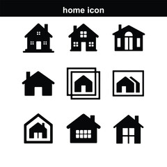 Collection home icons. House symbol. Set of real  Home Line Icons. Editable Stroke. Pixel Perfect. For Mobile and Web. Contains such icons as Home, House, Real Estate, Family, Real Estate Web home fla
