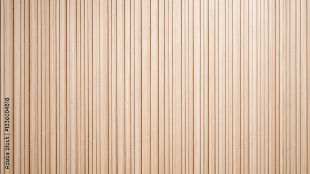 Poster a minimalist wooden background featuring evenly spaced vertical lines, creating a clean and modern a