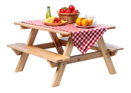 picnic table clipart image on transparent background - Powered by Adobe