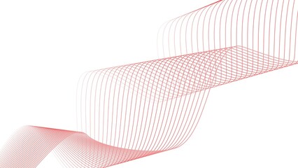 Futuristic Red Wave Illusion Design