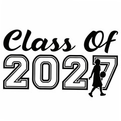 Classic Sports Font Class of 2027 School Logo

