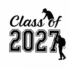 Classic Sports Font Class of 2027 School Logo

