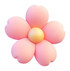 PNG 3d cherry blossom illustration flower colors.