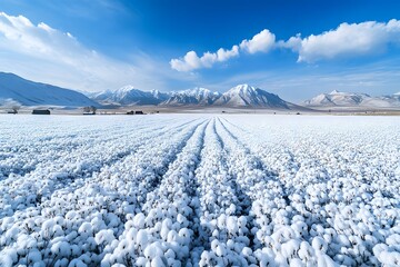 White snow covered field