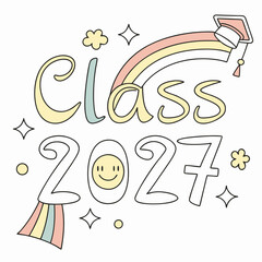 Modern and Artistic Class of 2027 Typography
