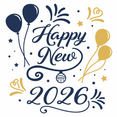High-Quality New Year 2026 Banner for Print