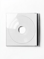 Blank Cd Mockup in Jewel Case on White Background Ready for Design