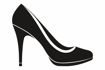 woman shoe high heel vector silhouette